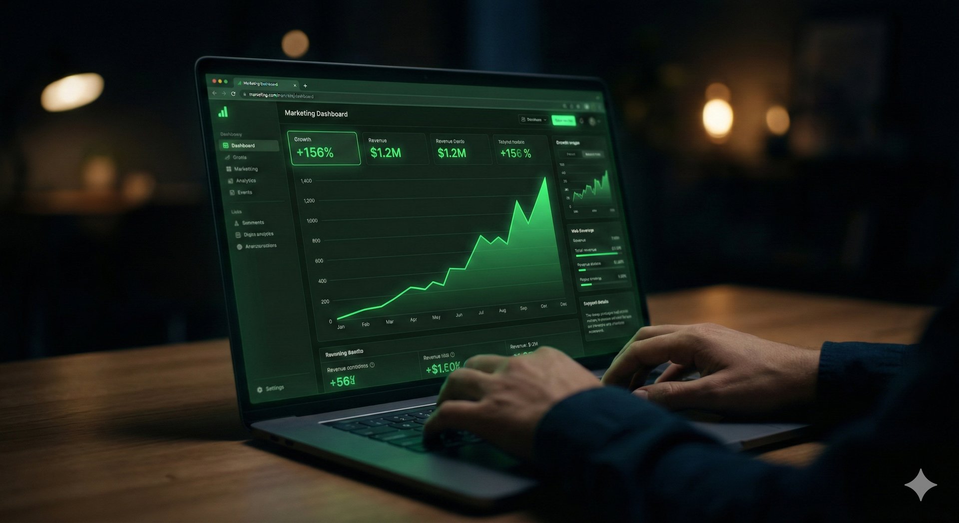 Desenvolvedor web criando site otimizado para SEO.