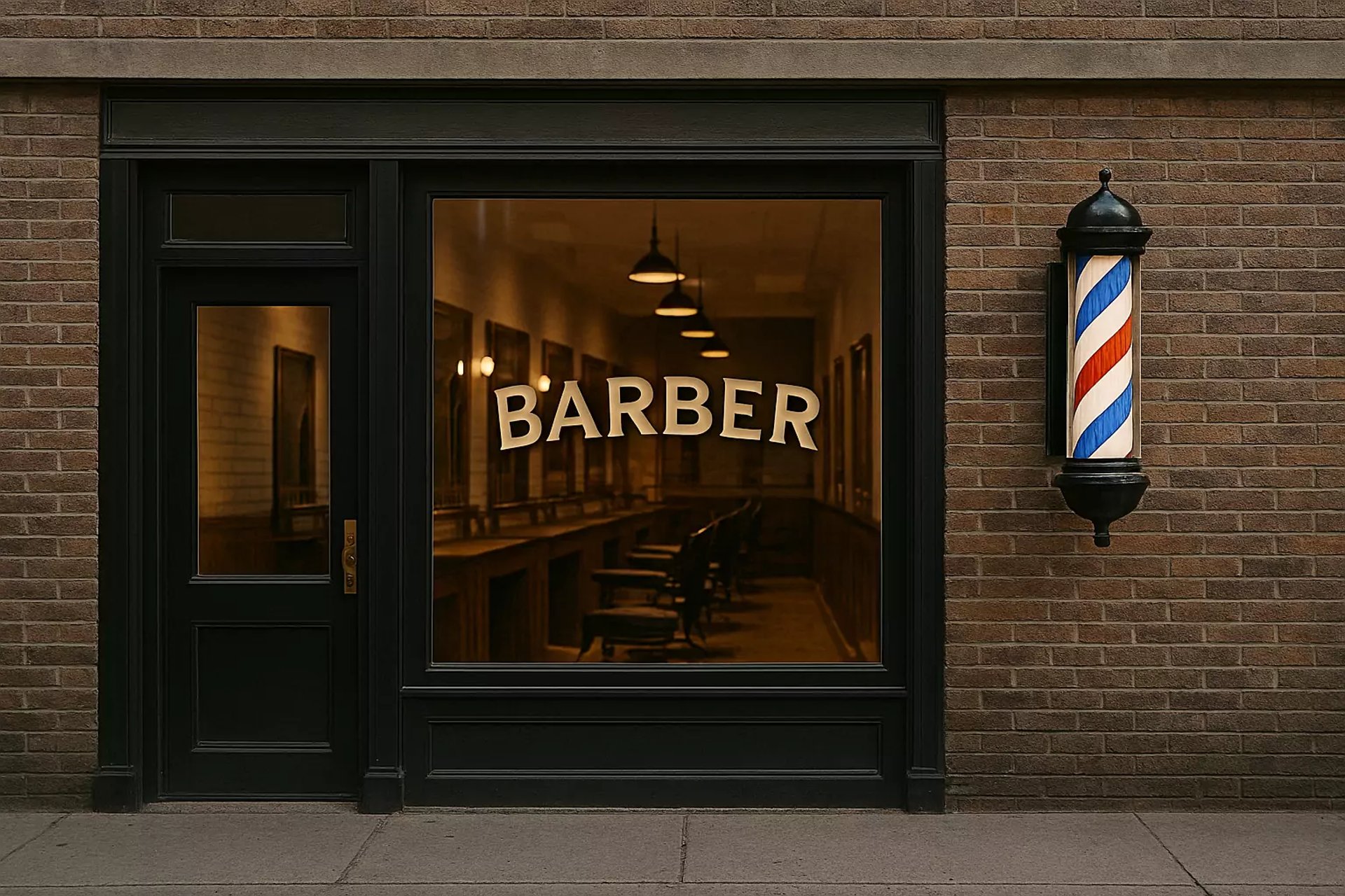 Accesorios de barbería, poste de barbería giratorio, herramientas de barbería, decoración barbería