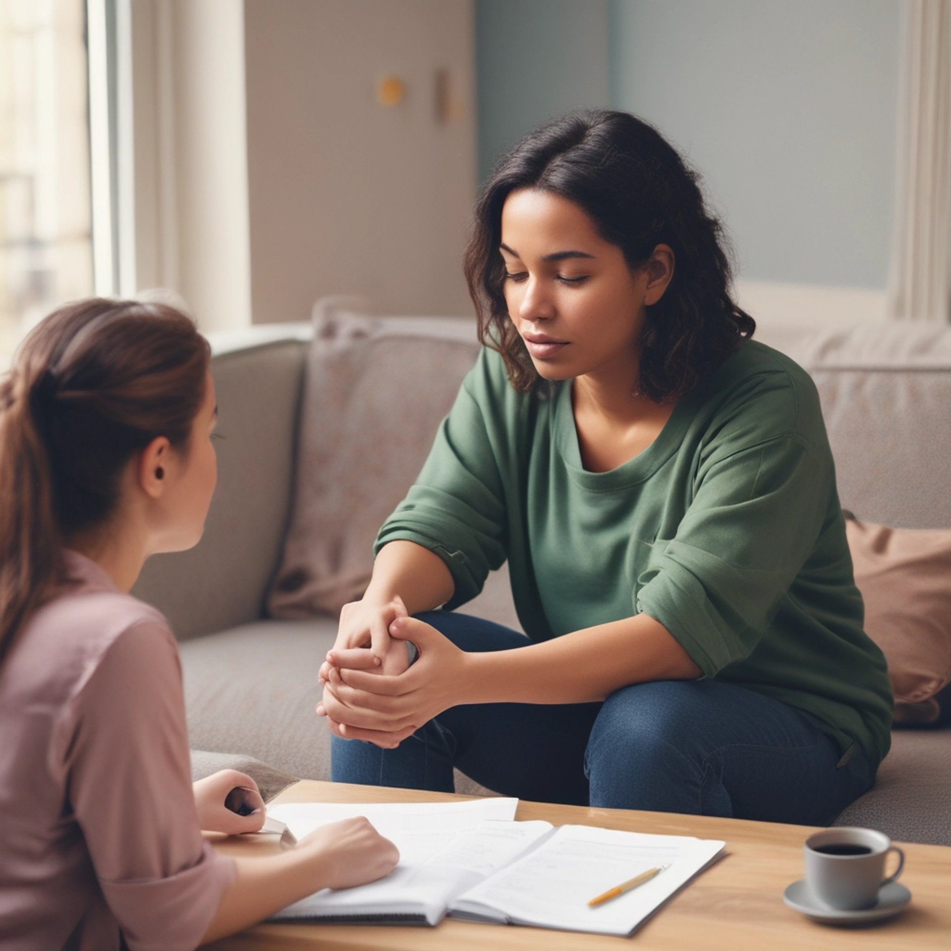 an abstract photo of a curved building with a blue sky in the background