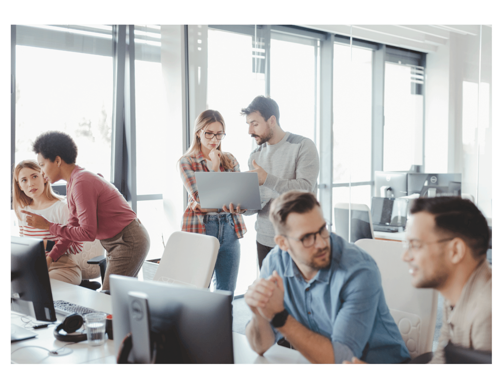 an abstract photo of a curved building with a blue sky in the background