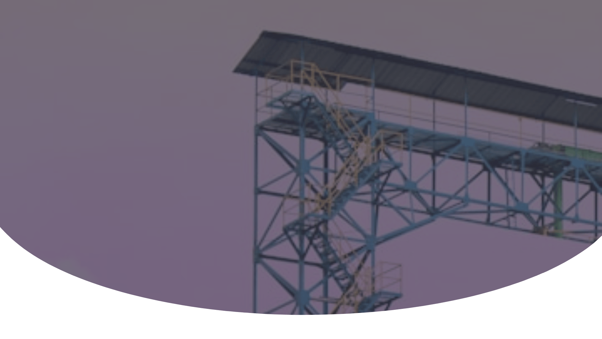 a tall metal structure with a sky background