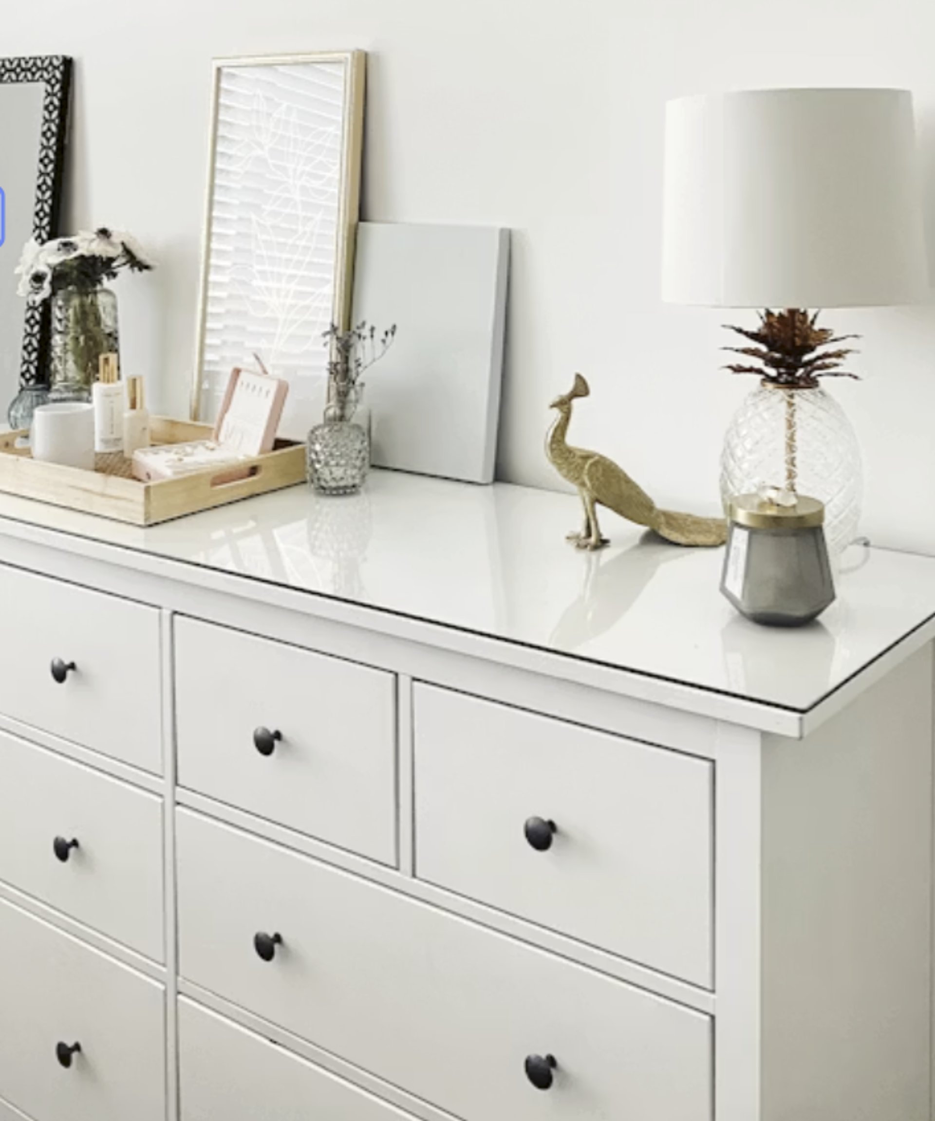 white and brown table lamp on white wooden table