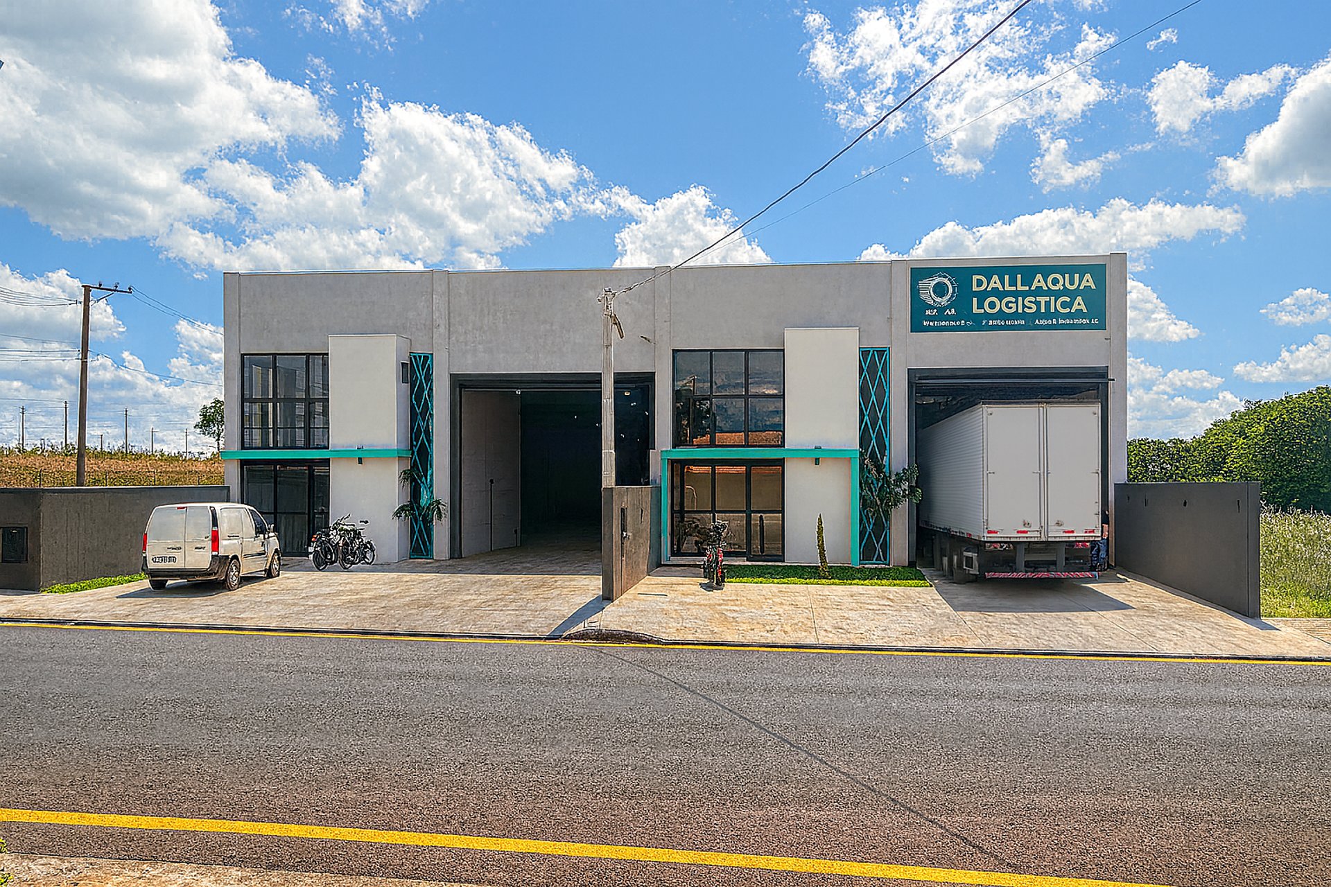 white water truck parked on industrial field