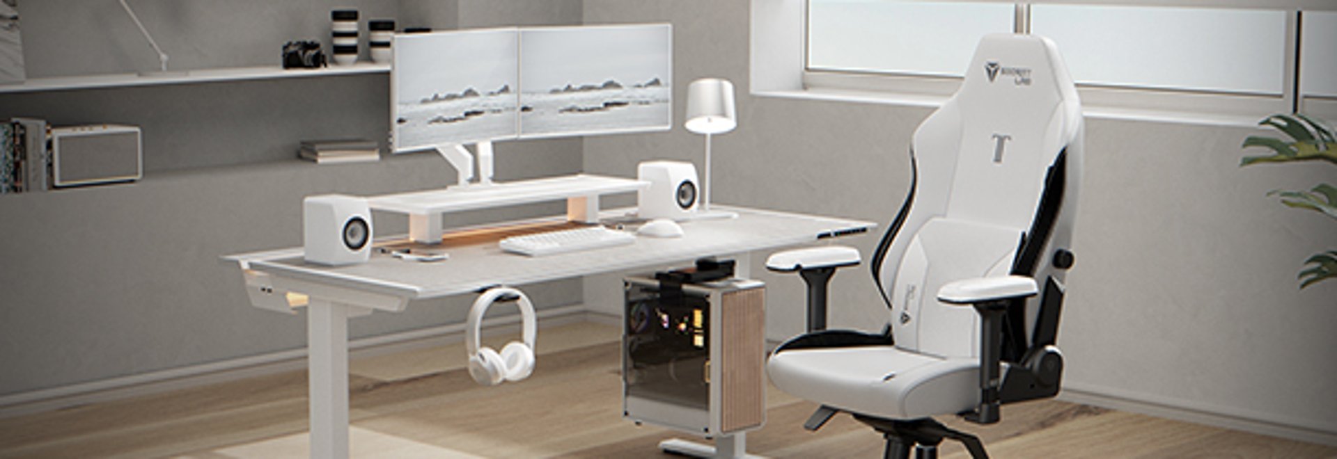 an abstract photo of a curved building with a blue sky in the background