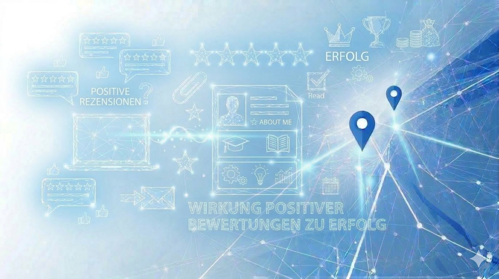 Romantische Darstellung von Rezensionen