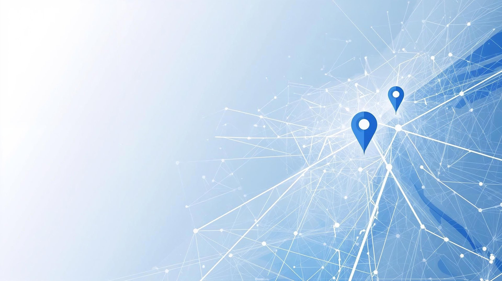 Ein modernes Hintergrundbild mit netzwerkknotenpunkten und eine Positionspfeil