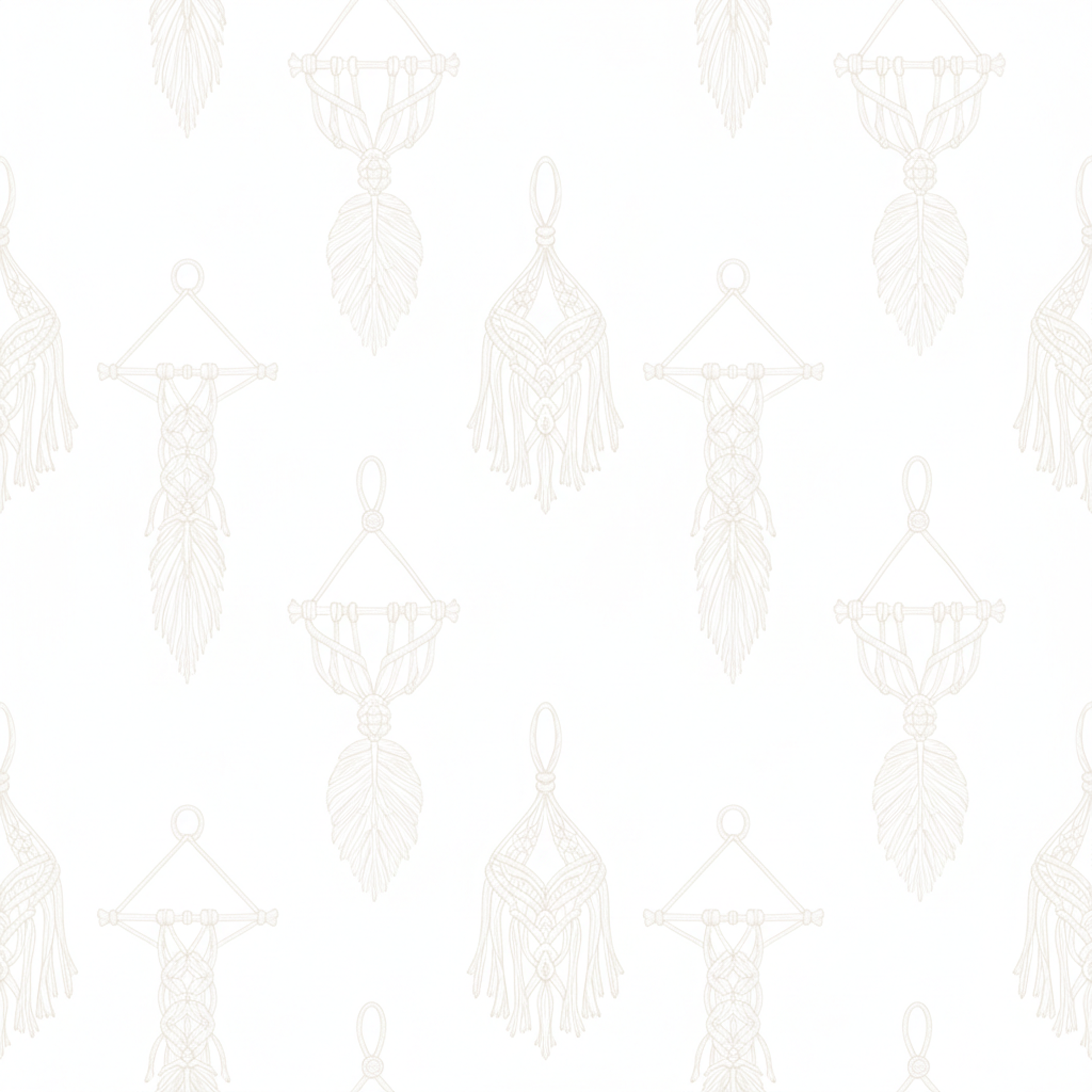 fondo blanco de macrame