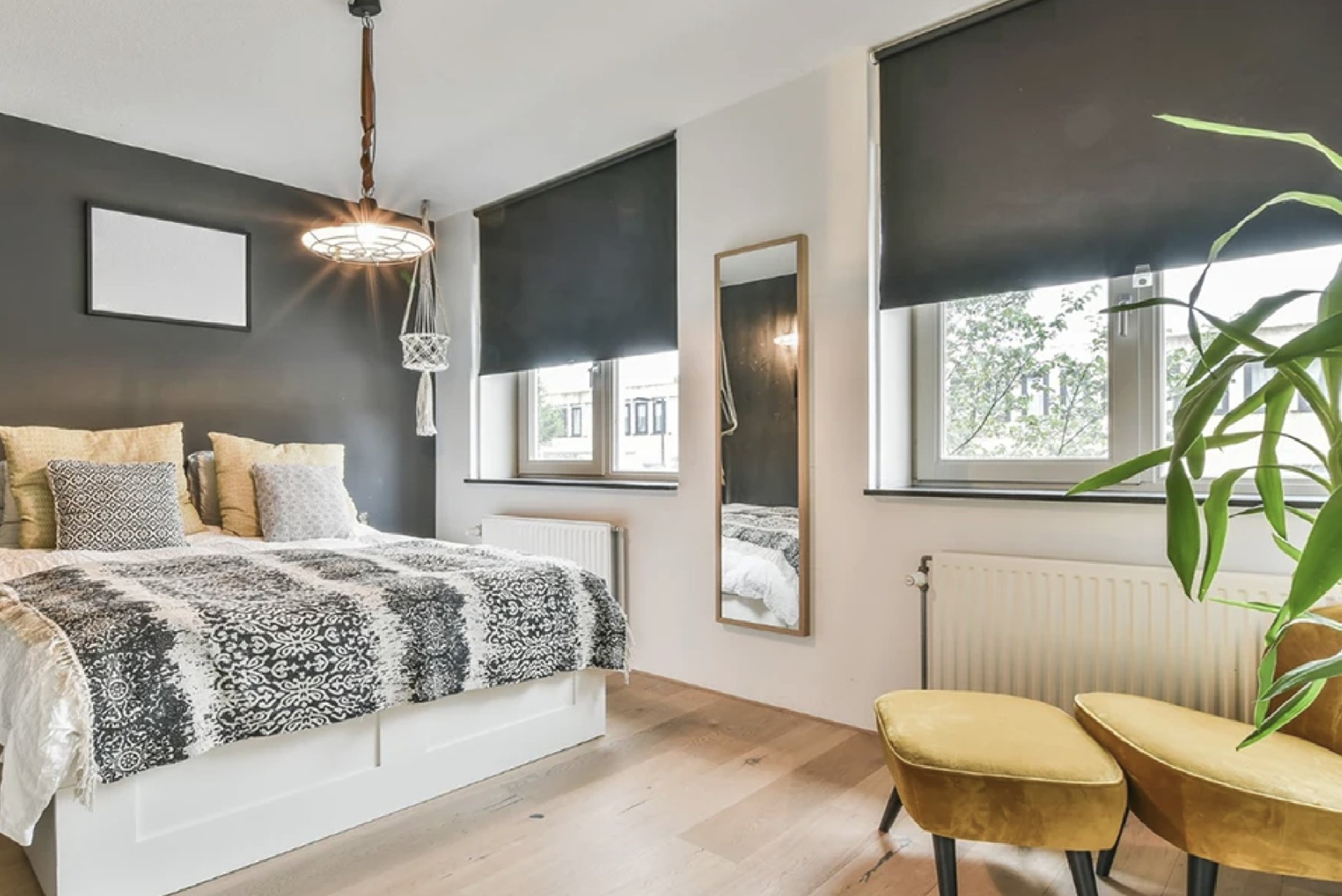 an abstract photo of a curved building with a blue sky in the background