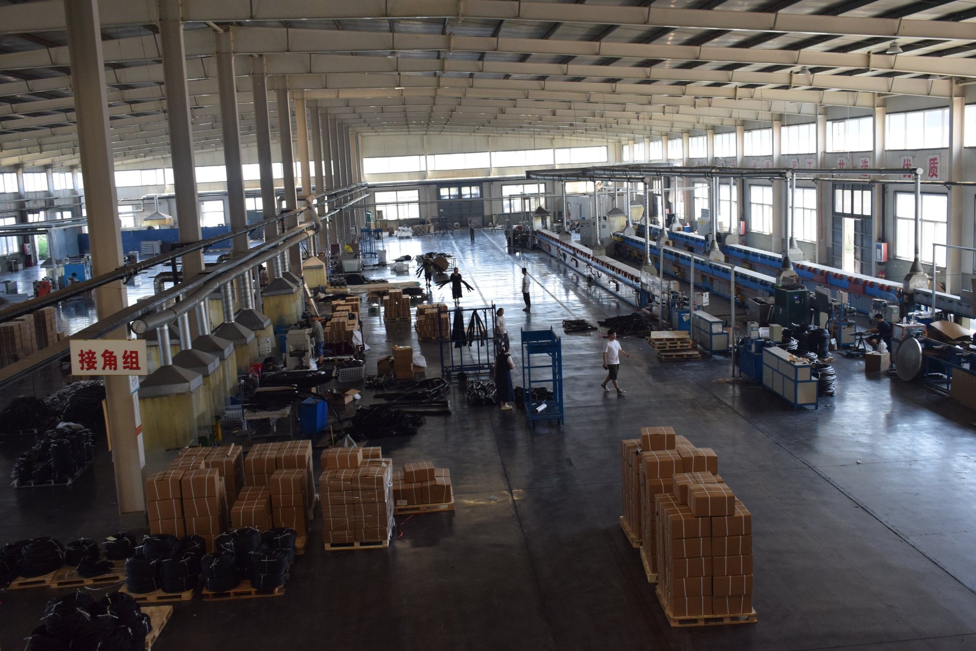an abstract photo of a curved building with a blue sky in the background