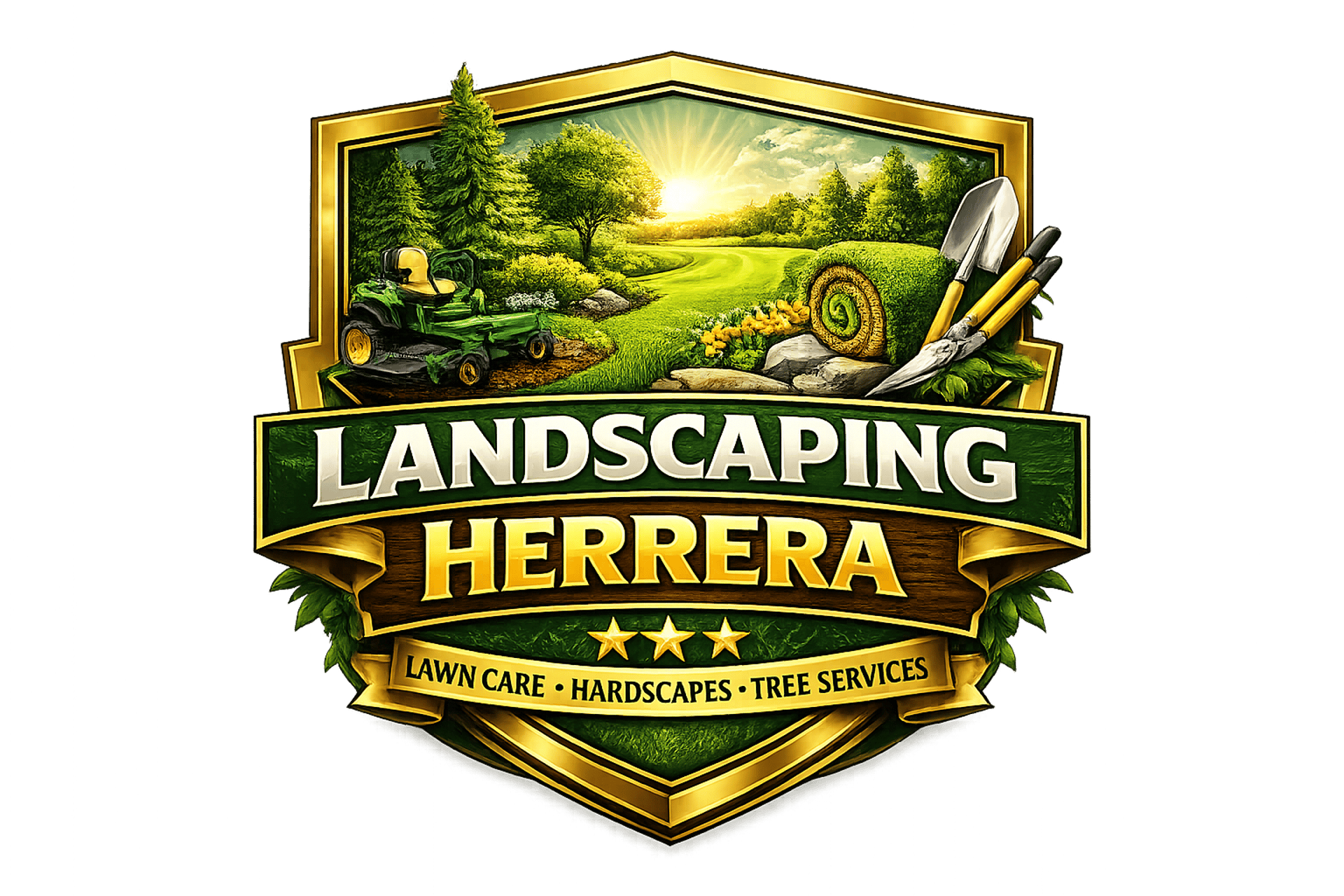 a shovel in the grass