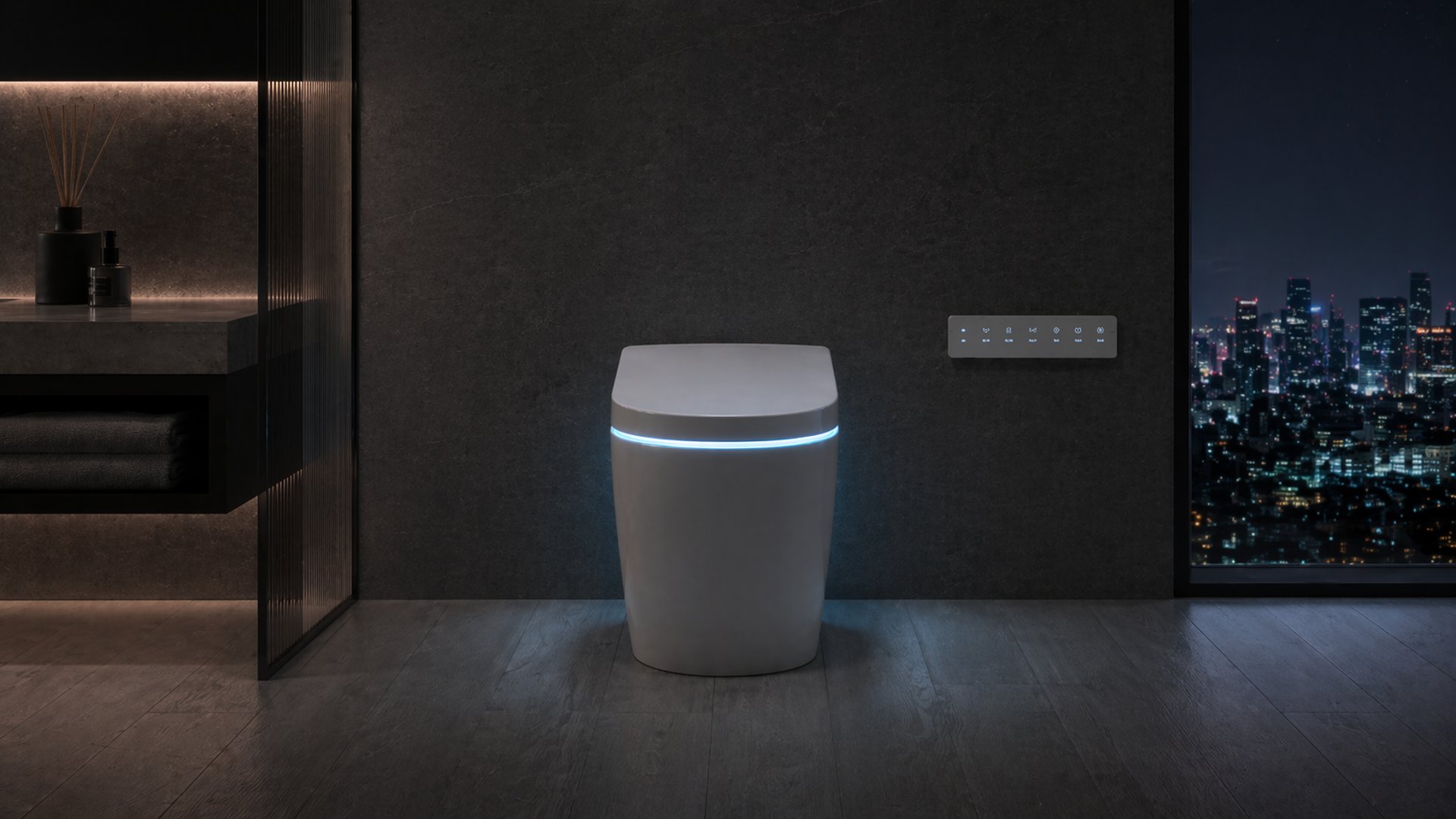 an abstract photo of a curved building with a blue sky in the background