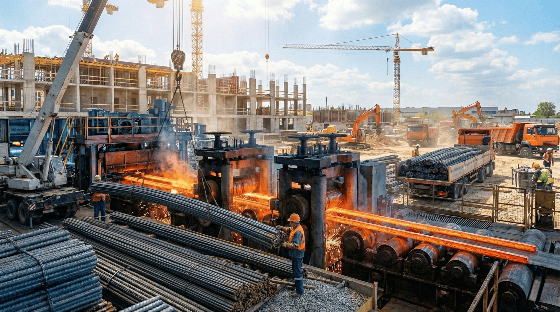 a large crane is on top of a building