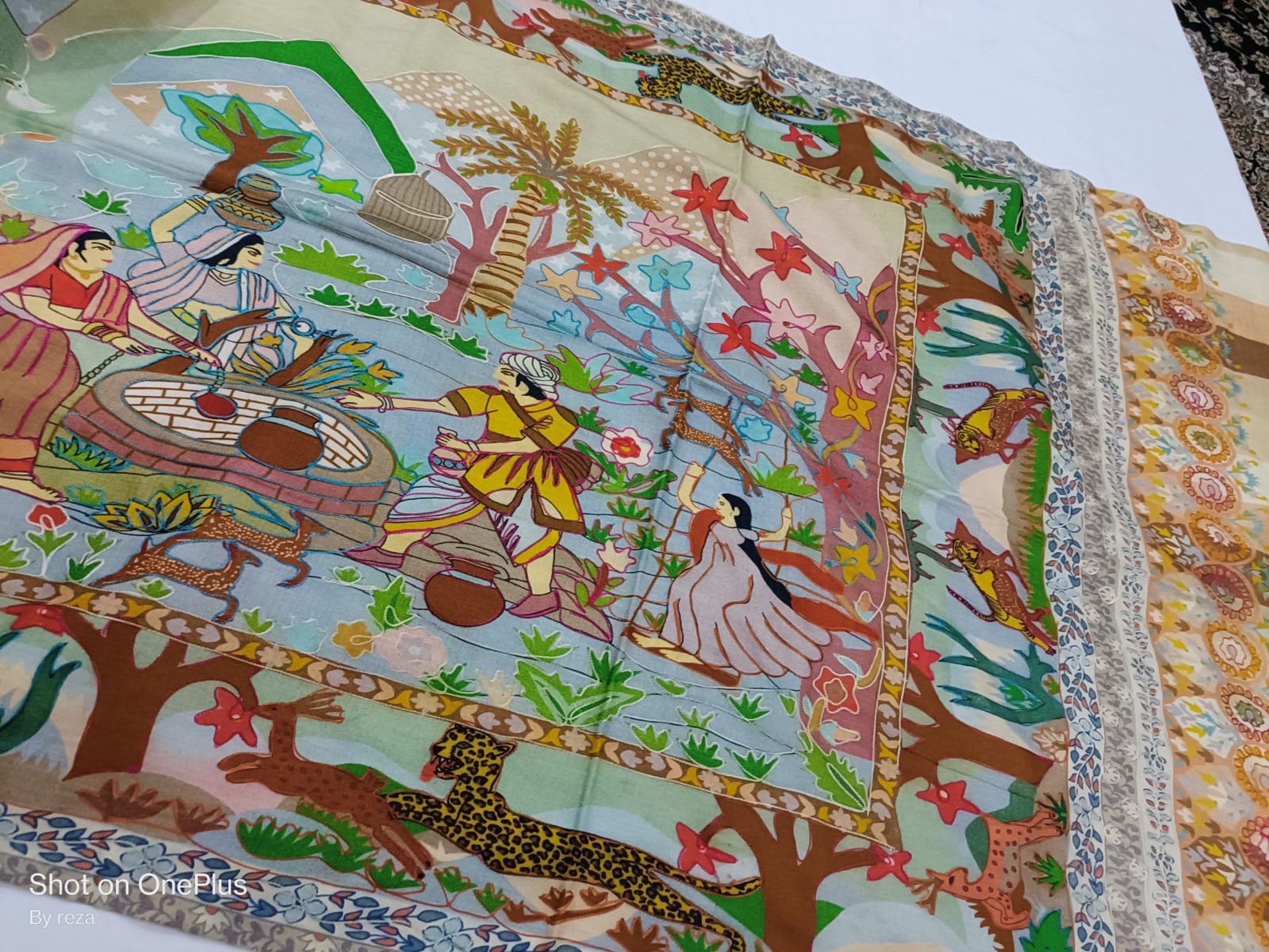 an abstract photo of a curved building with a blue sky in the background