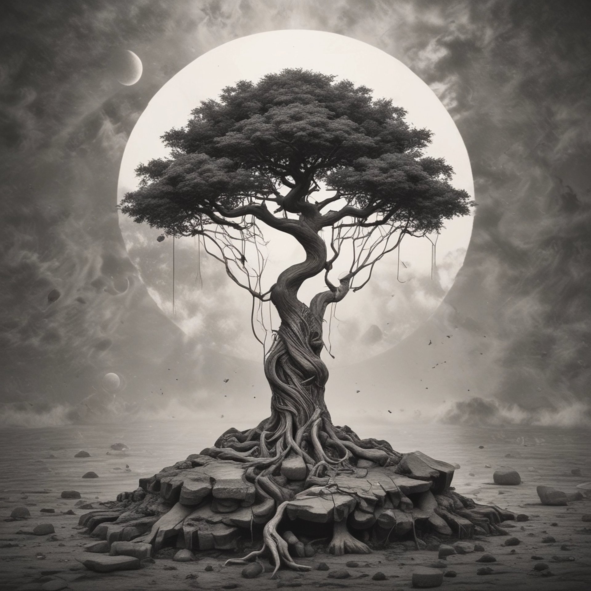 lion in black background in grayscale photography