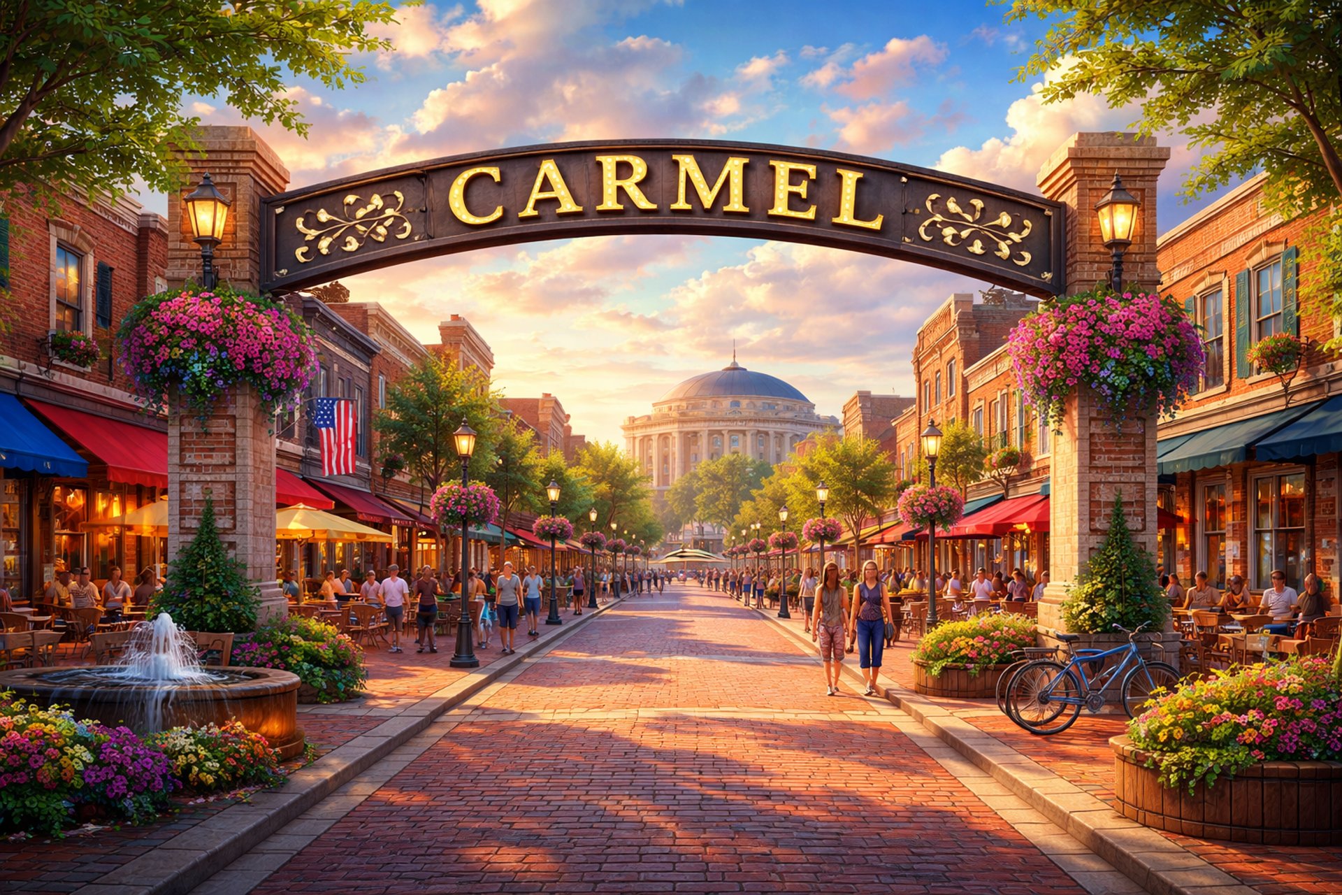 a city with a river running through it