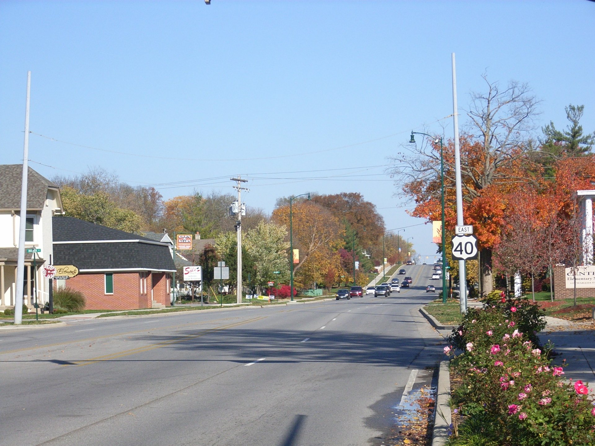 a city with a river running through it