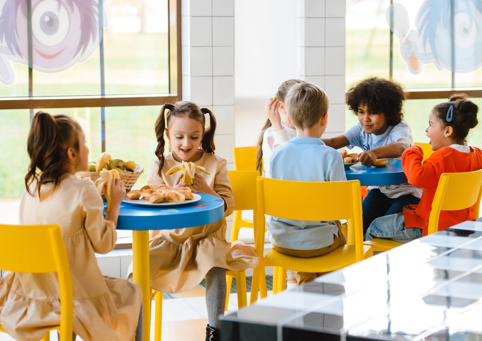 a woman and a man in a living room