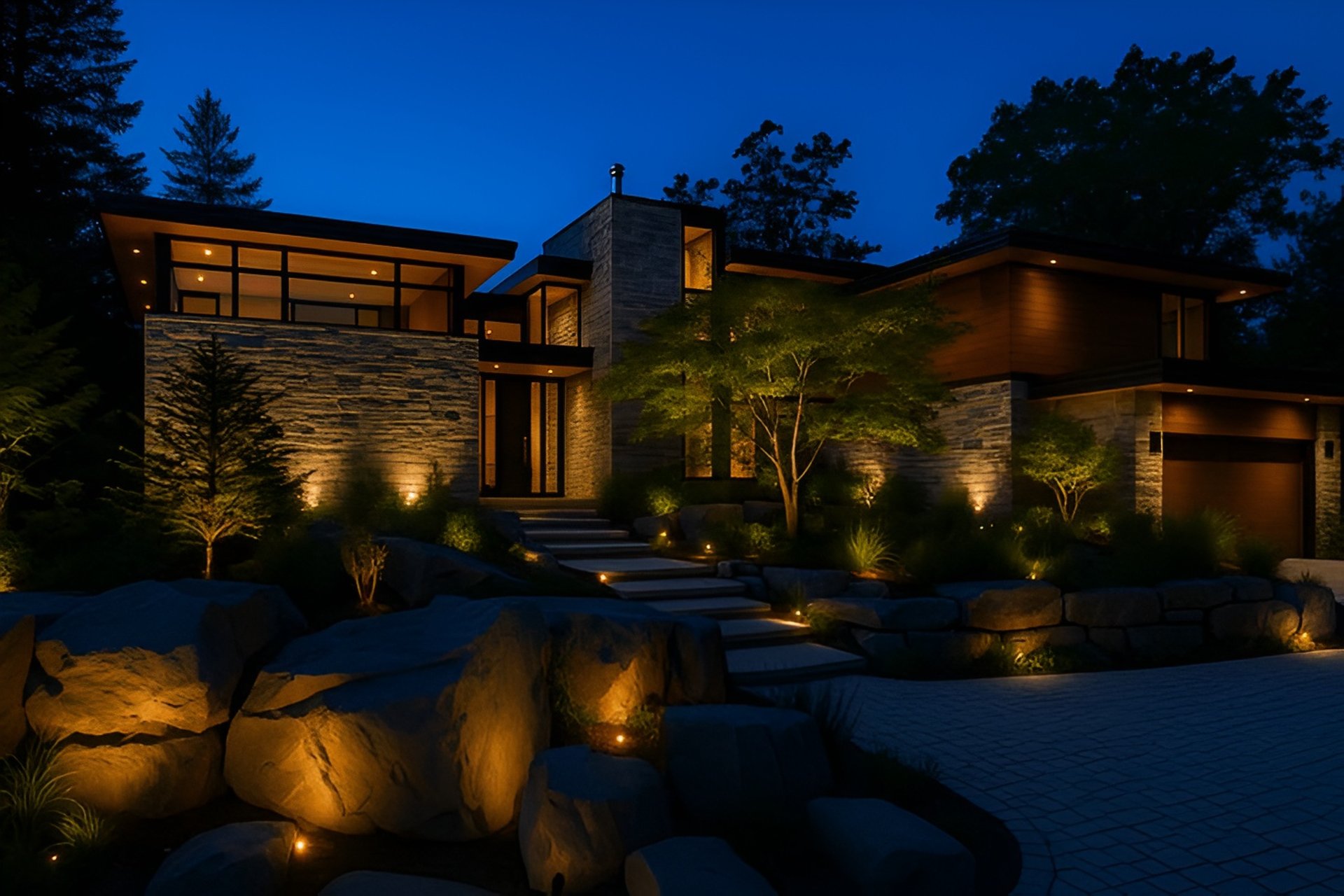 an abstract photo of a curved building with a blue sky in the background