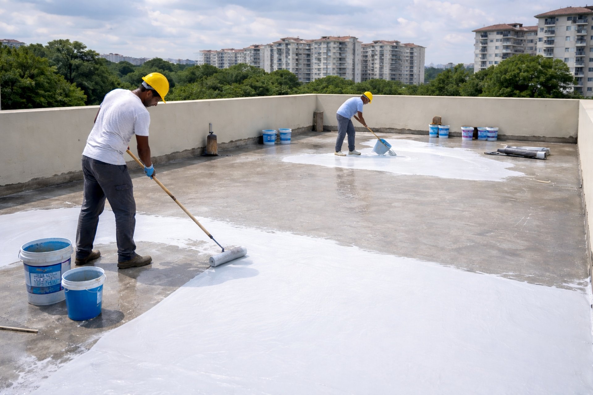an abstract photo of a curved building with a blue sky in the background