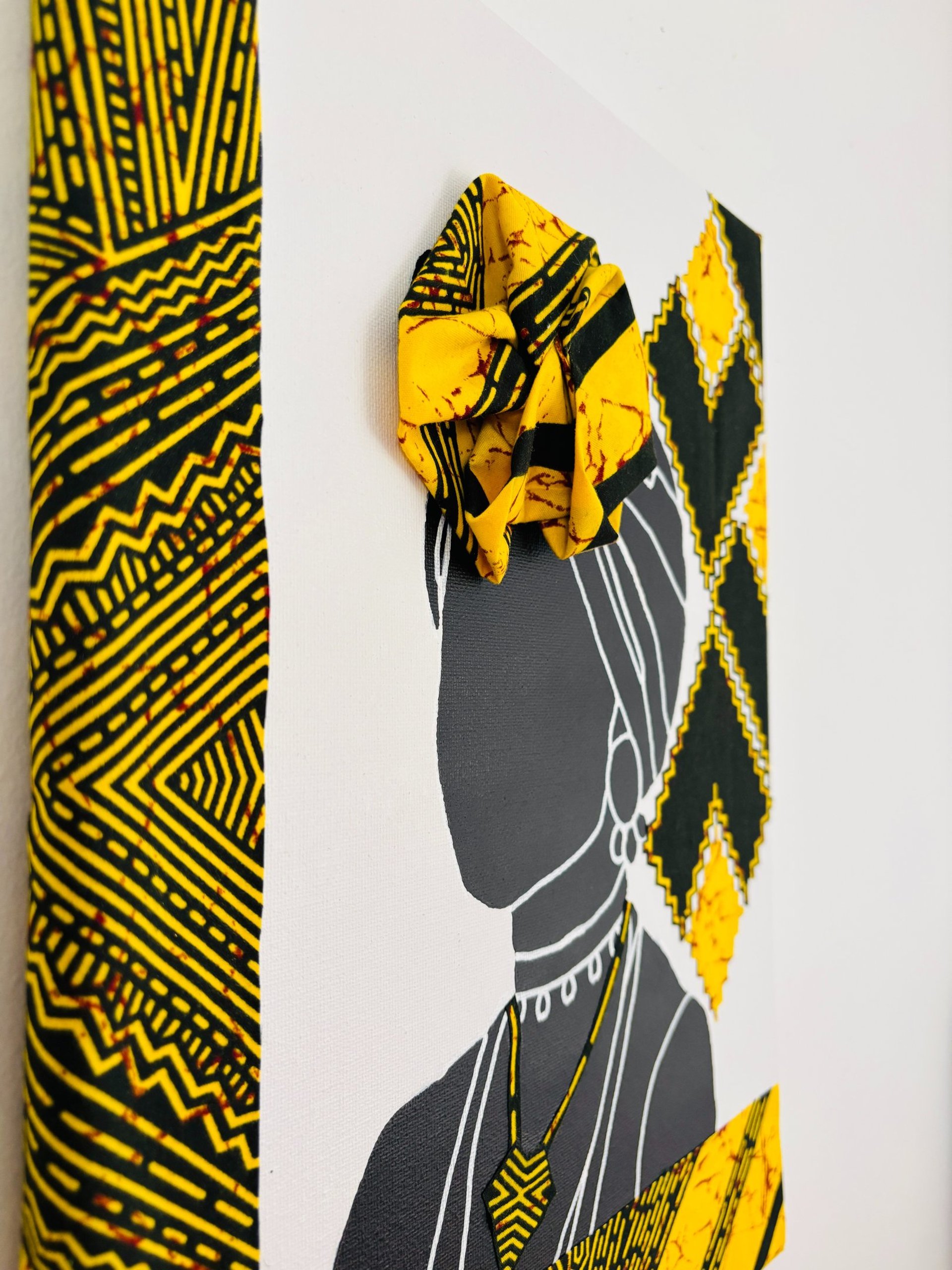 woman wearing yellow long-sleeved dress under white clouds and blue sky during daytime