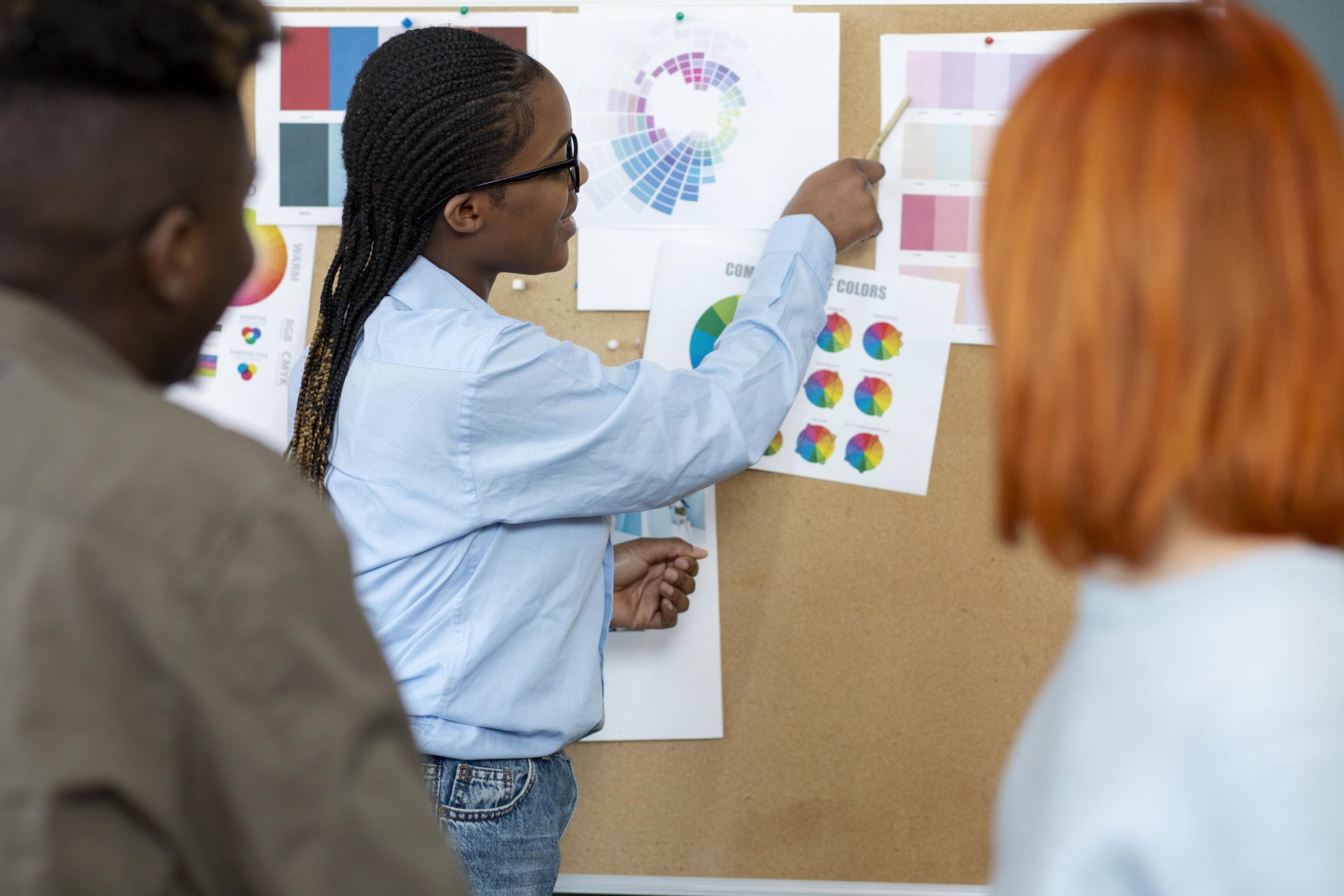 an abstract photo of a curved building with a blue sky in the background