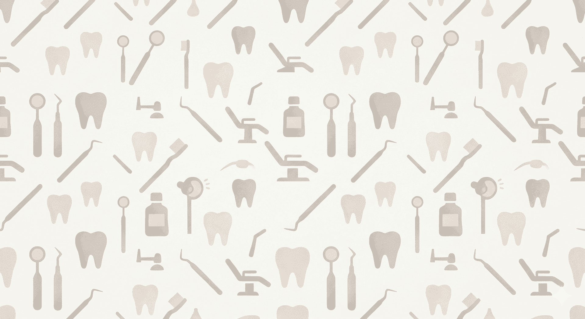 fondo con dientes y utensilios de dentista