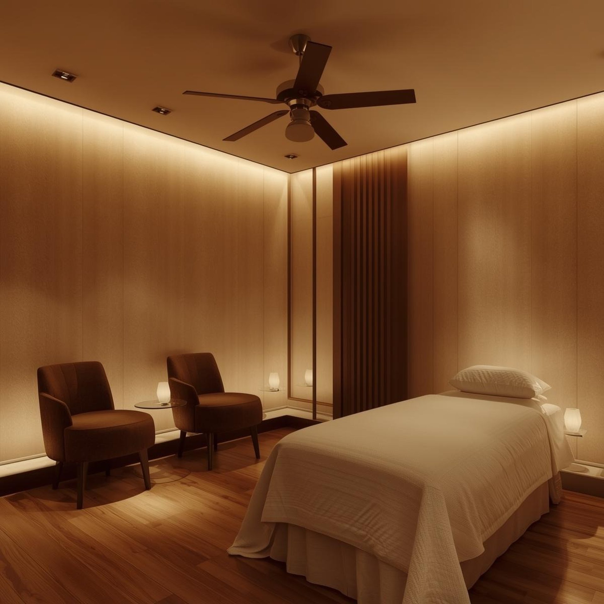 black and brown leather padded tub sofa