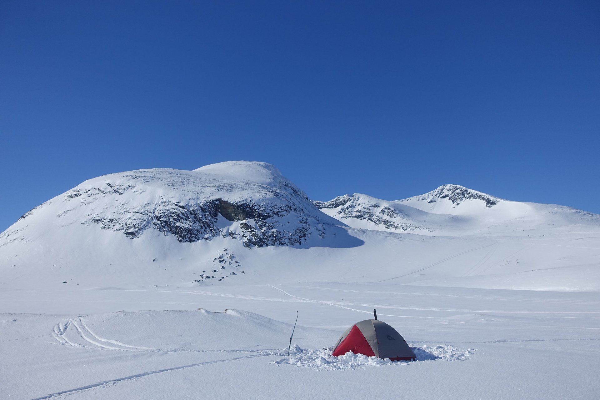 an abstract photo of a curved building with a blue sky in the background