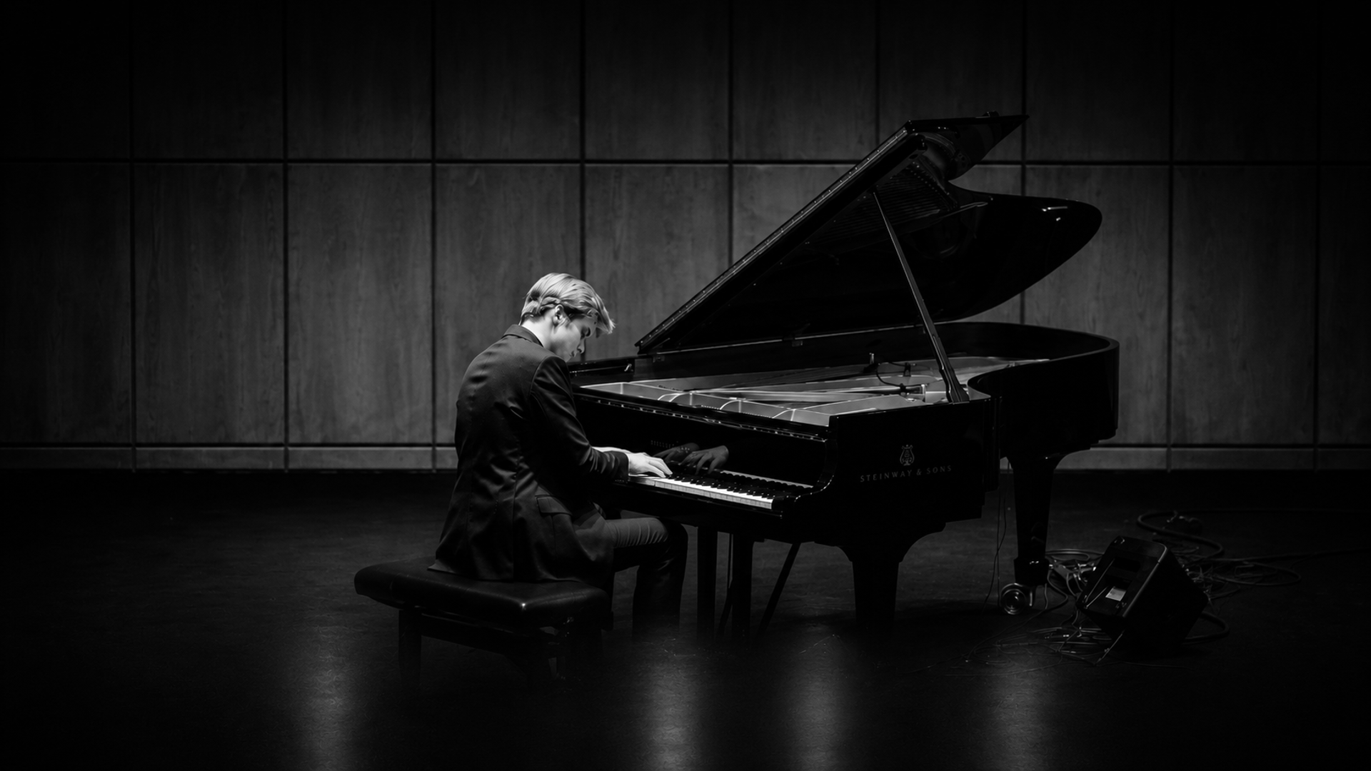 person playing piano