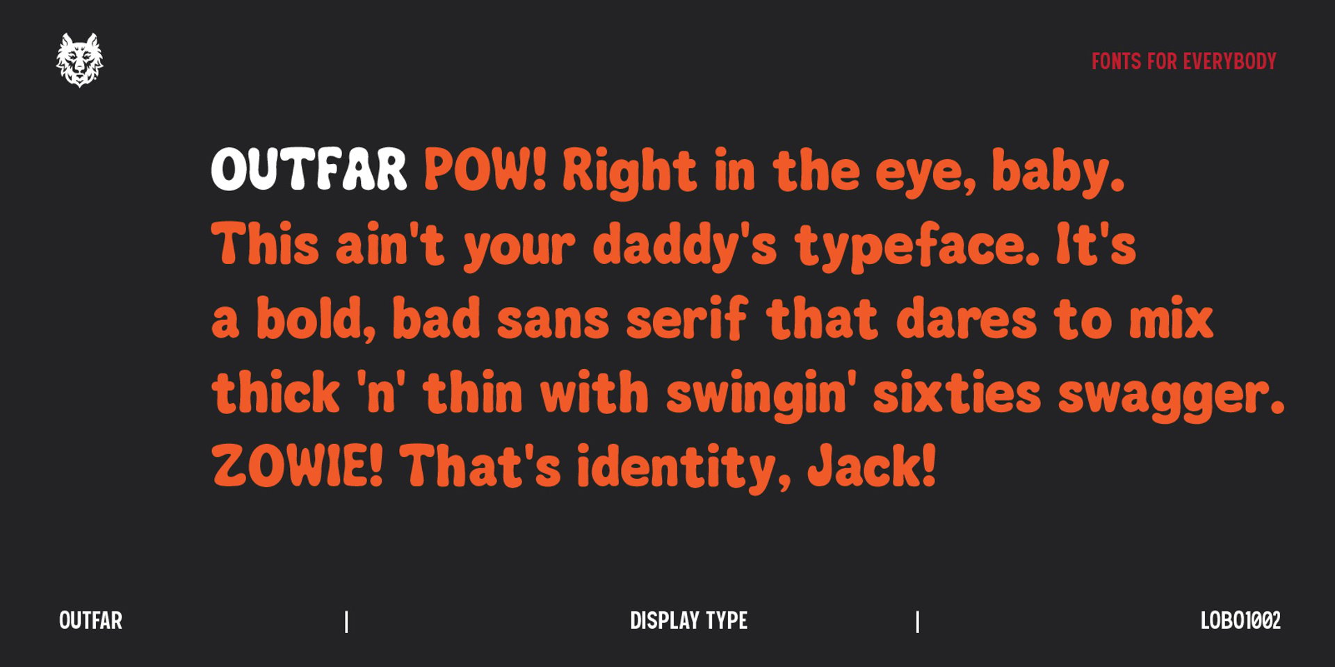 Generate POW with this 60s inspired display font - Lobotype