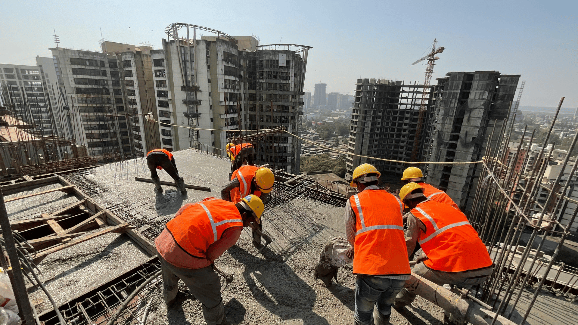 worm's-eye view photography of rebar