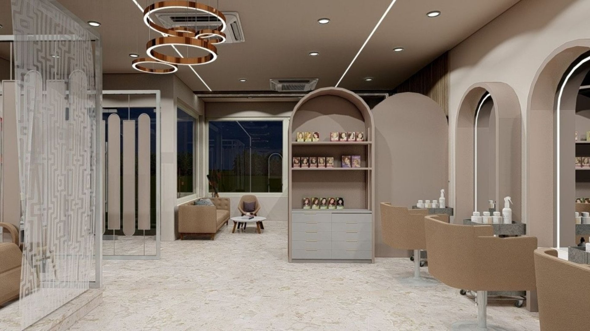 an abstract photo of a curved building with a blue sky in the background