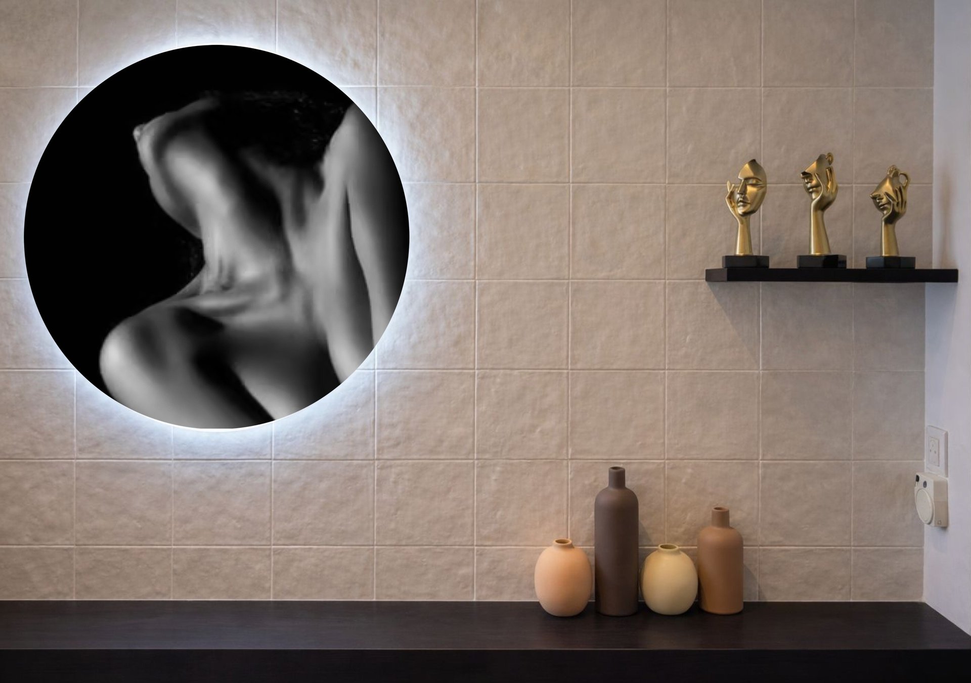 an abstract photo of a curved building with a blue sky in the background