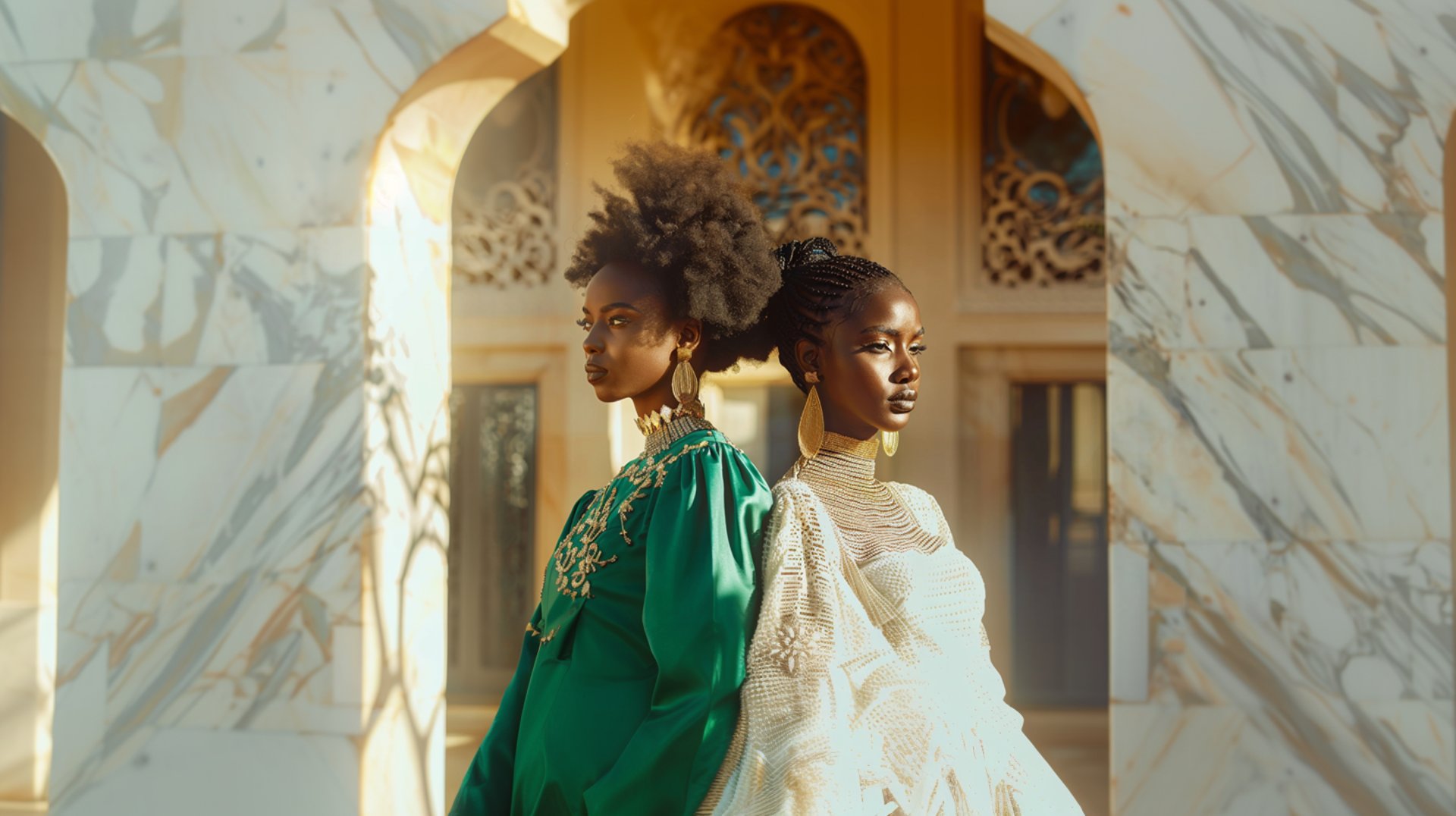 an abstract photo of a curved building with a blue sky in the background