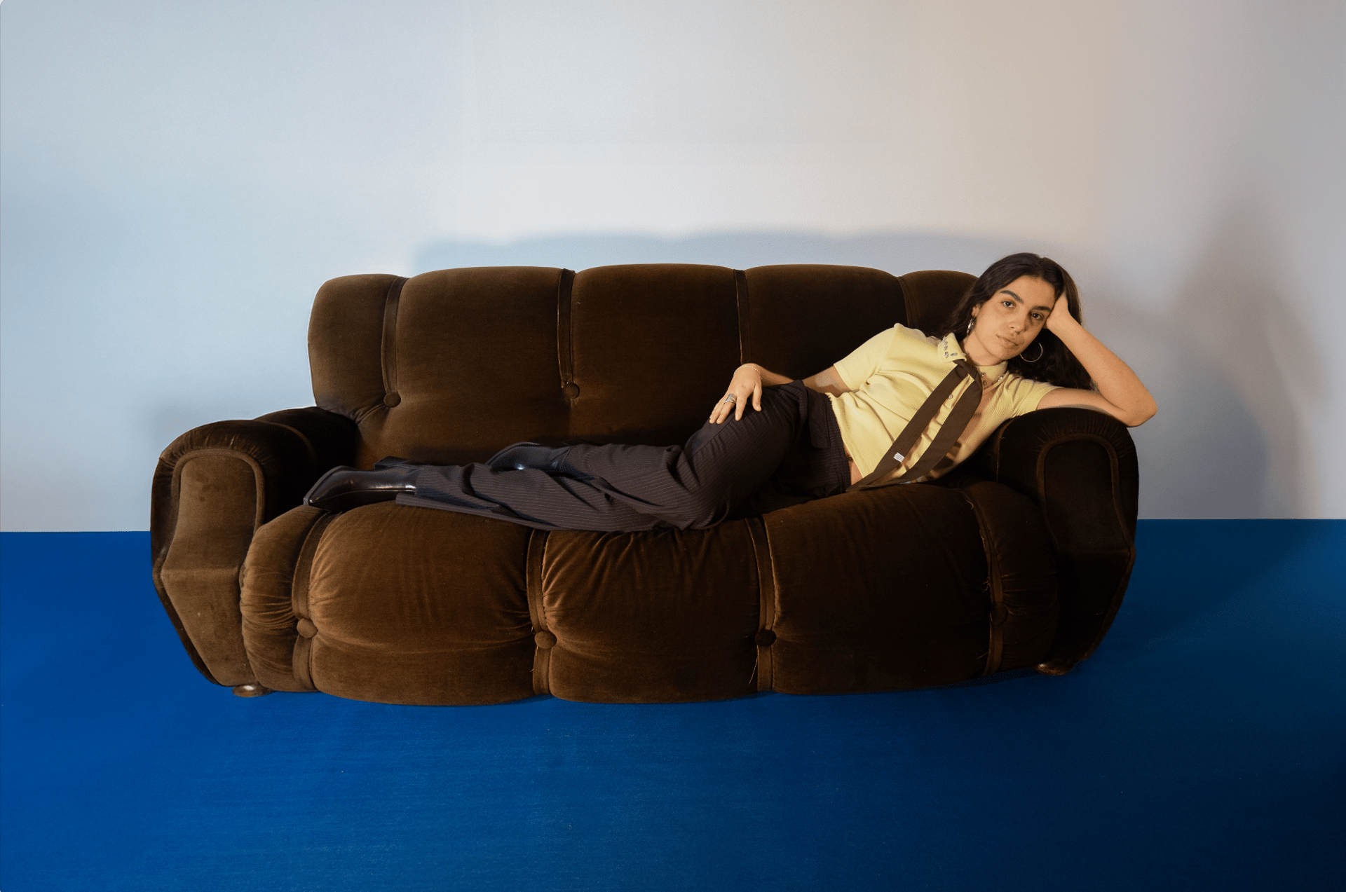 black blue and yellow textile