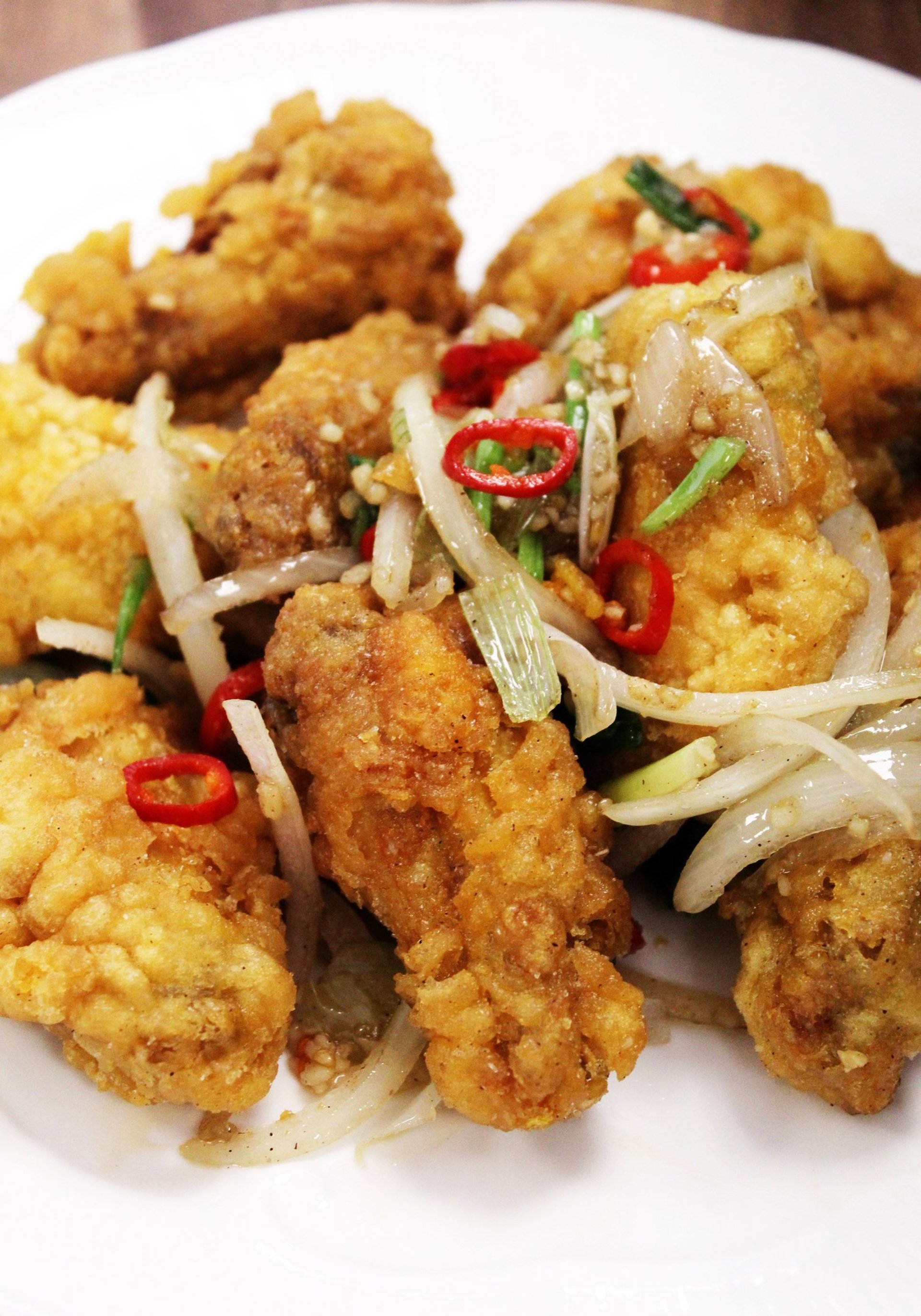 cooked food on white ceramic plate