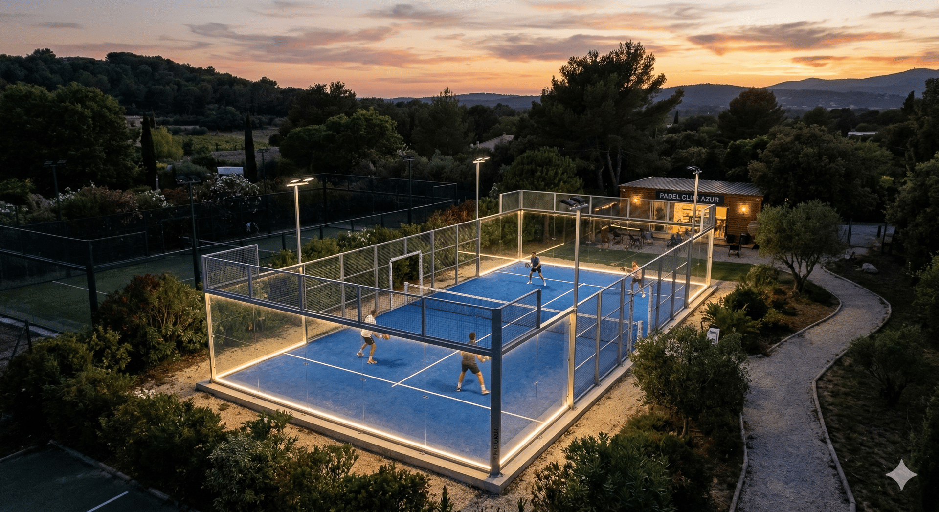 an abstract photo of a curved building with a blue sky in the background