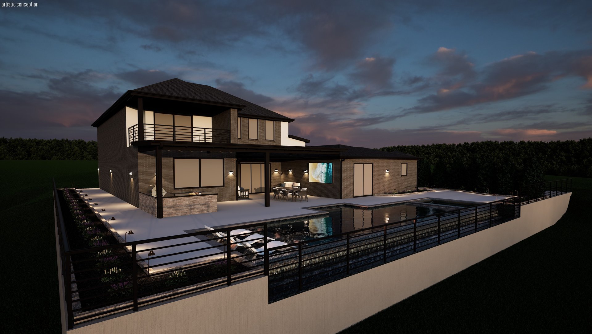 modern outdoor patio