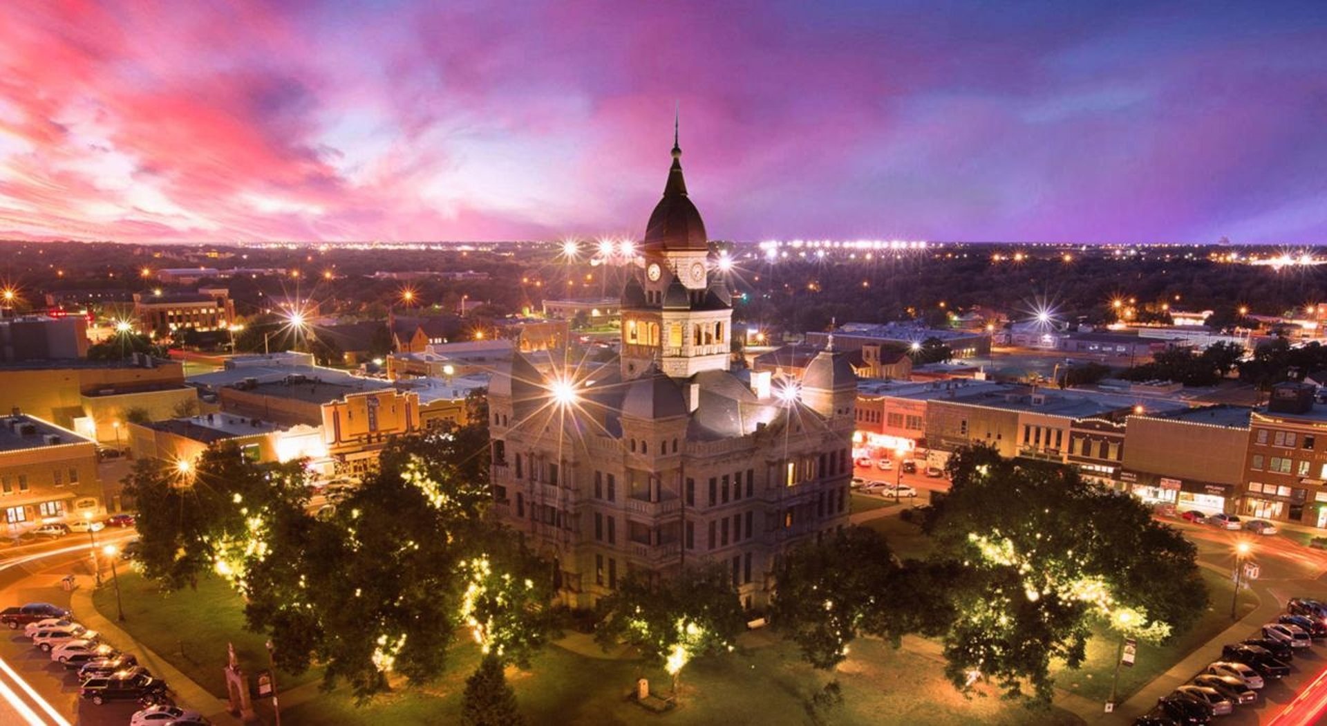 Denton City at Night