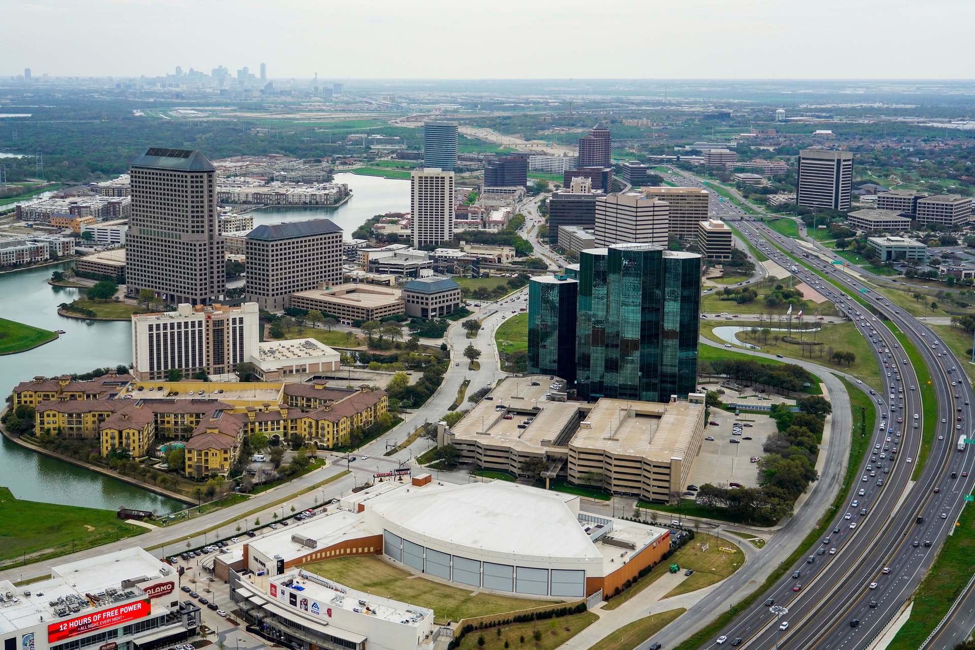 Irving City Aerial View