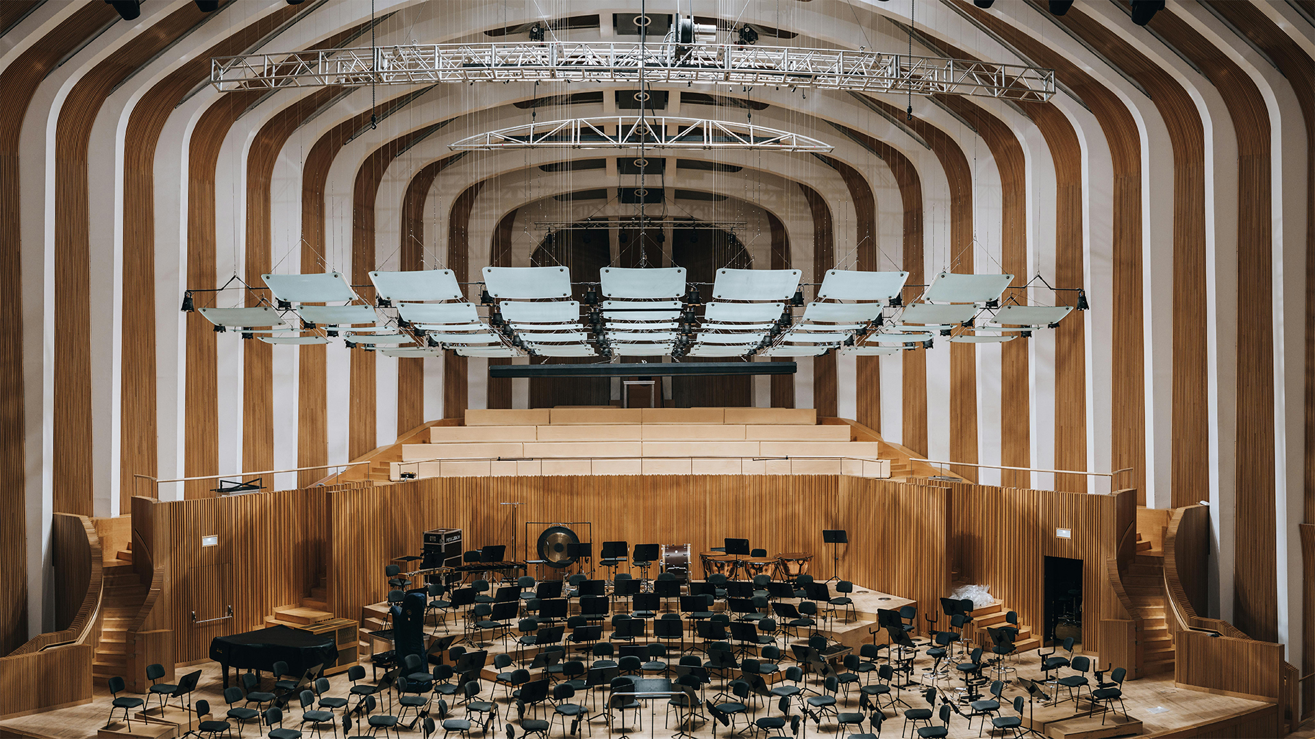 red and white concrete building