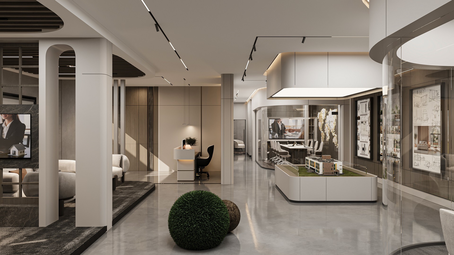 Antalya Park Royal Residences satış ofisi iç mimari tasarımı-La féra Interior Design