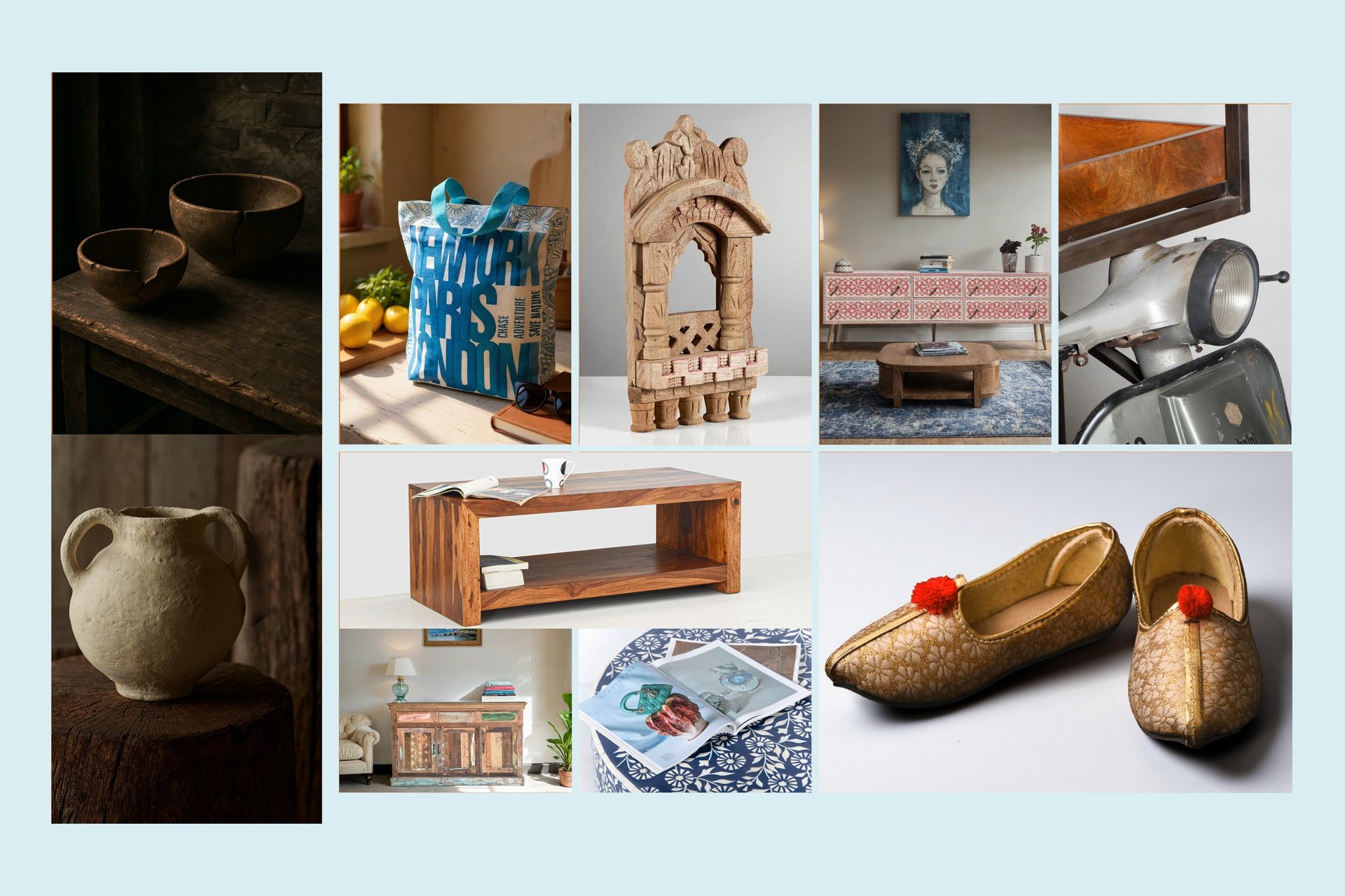 a camera, a camera lens, a pen, and other items on a table