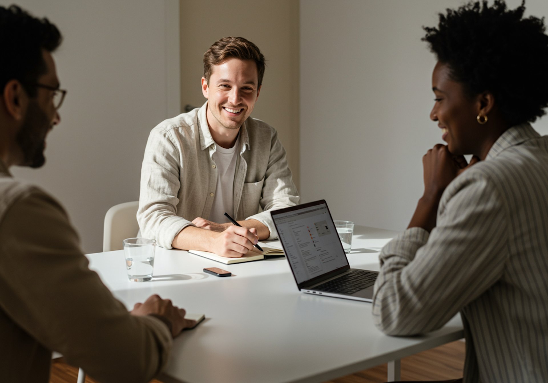 an abstract photo of a curved building with a blue sky in the background