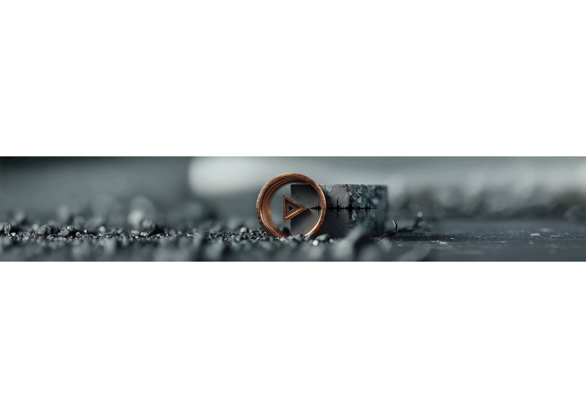 an abstract photo of a curved building with a blue sky in the background