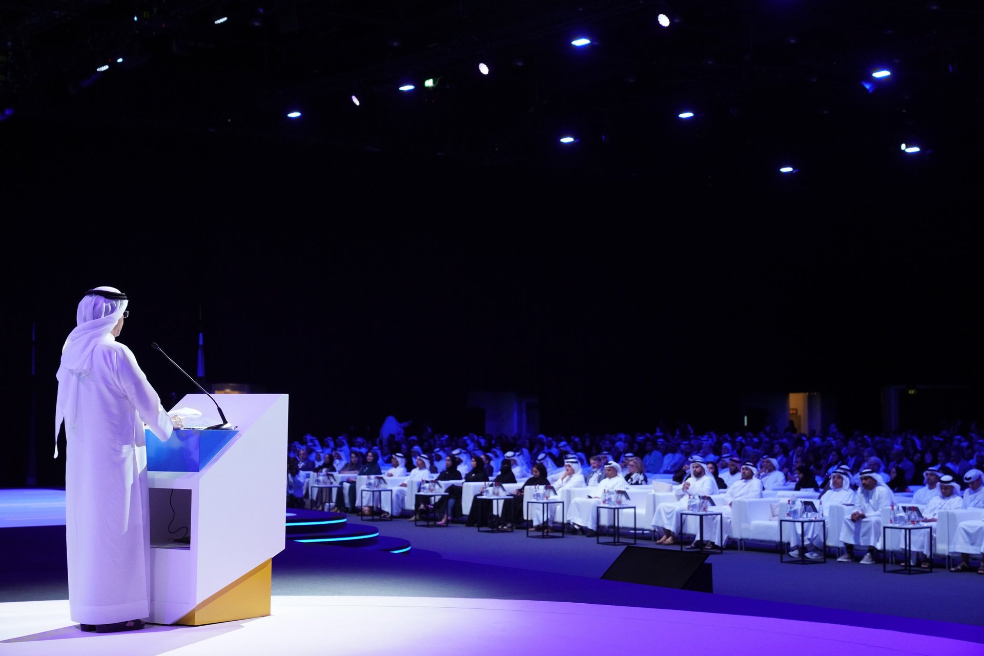 Circus maximus sign above a crowd at a concert.