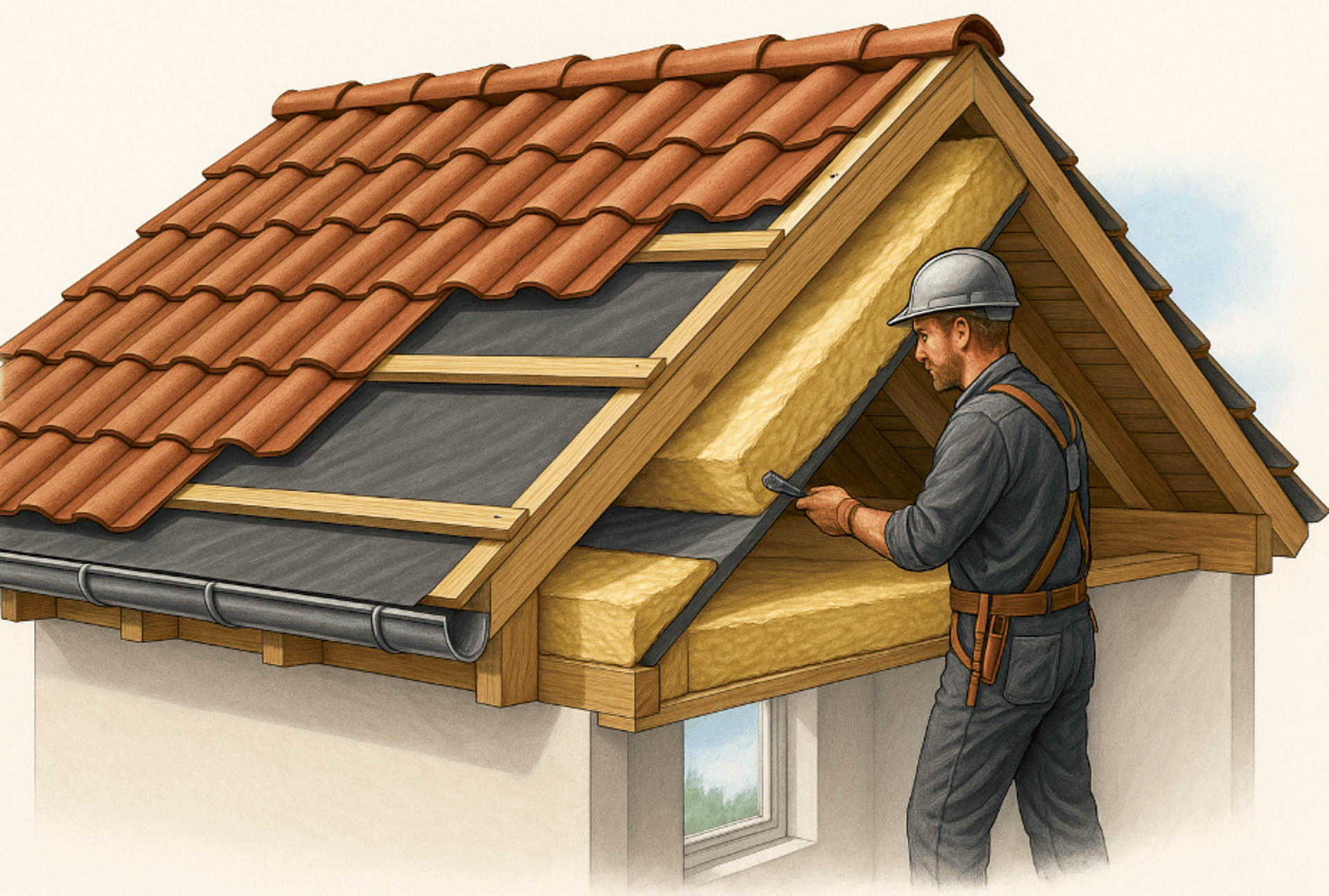 an abstract photo of a curved building with a blue sky in the background