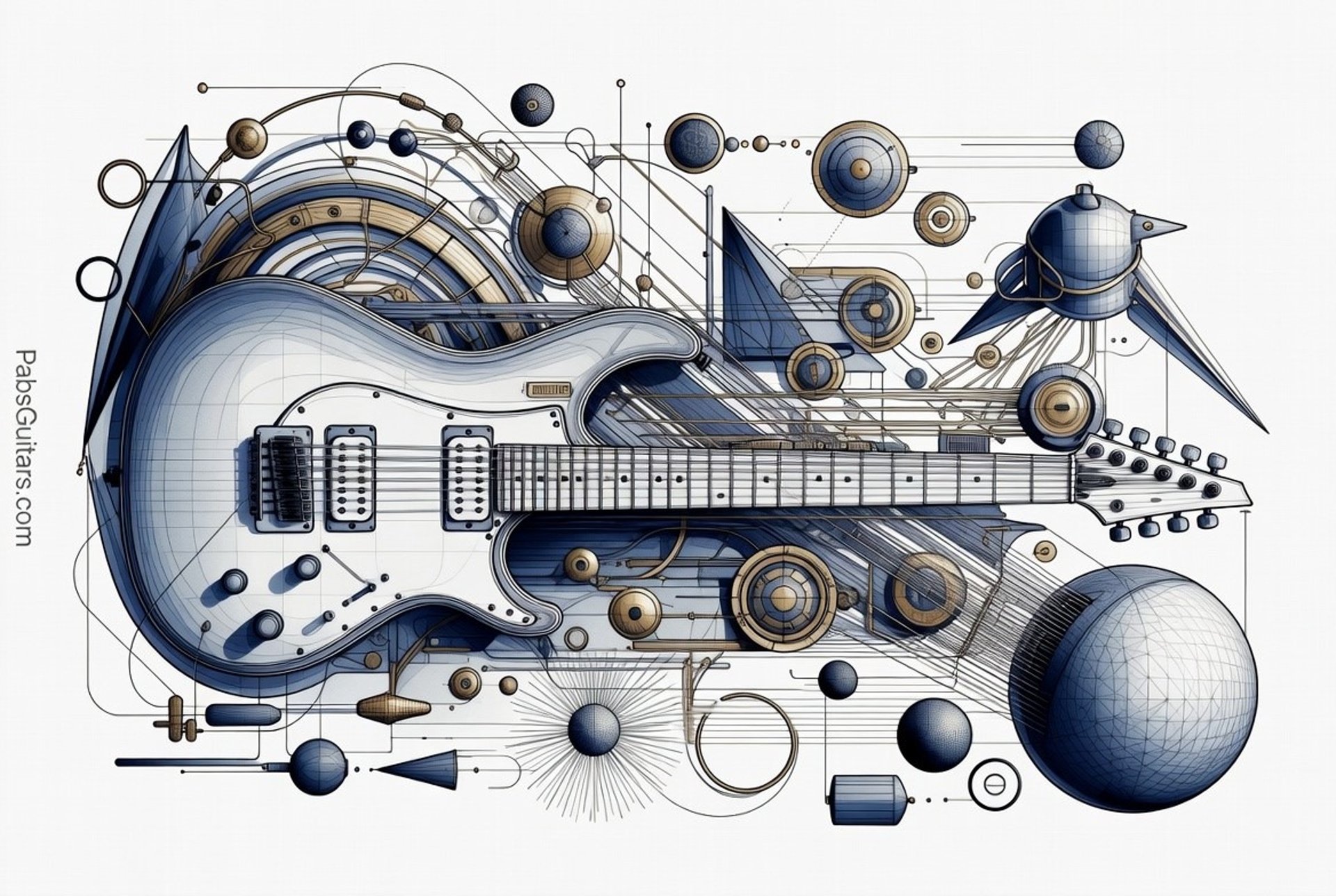 an abstract photo of a curved building with a blue sky in the background