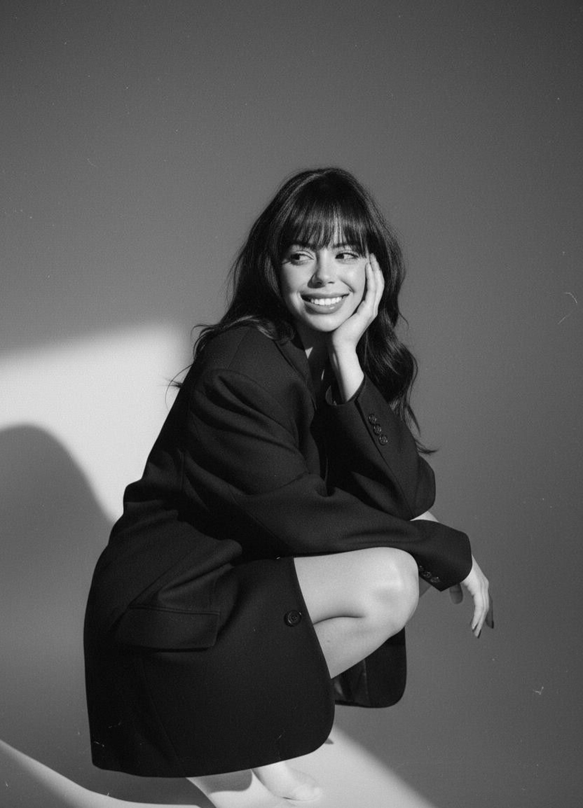 an abstract photo of a curved building with a blue sky in the background