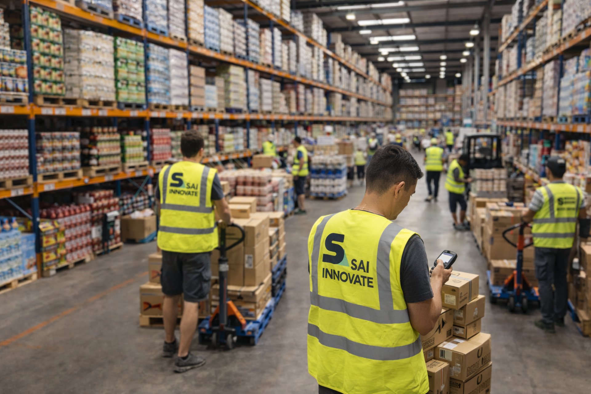 white and red cardboard boxes on shelf